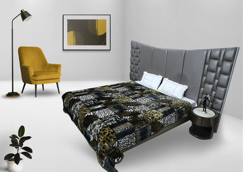 RIAN Tiger Print Mink Blanket for Double Bed( Multi Color ) RIAN Tiger Print Mink Blanket for Double Bed( Multi Color )