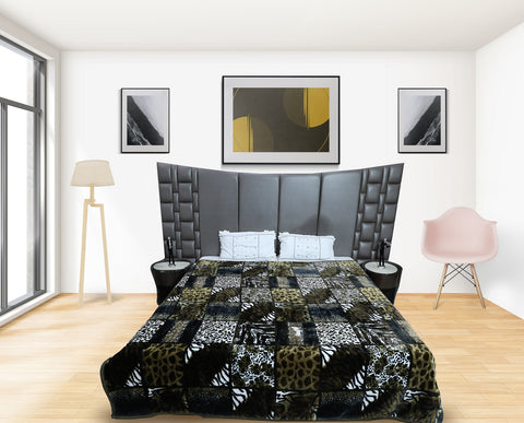 RIAN Tiger Print Mink Blanket for Double Bed( Multi Color ) RIAN Tiger Print Mink Blanket for Double Bed( Multi Color )