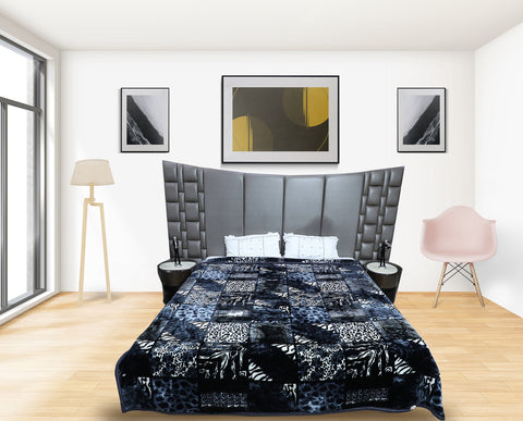 RIAN Tiger Print Mink Blanket for Double Bed( Multi Color ) RIAN Tiger Print Mink Blanket for Double Bed( Multi Color )