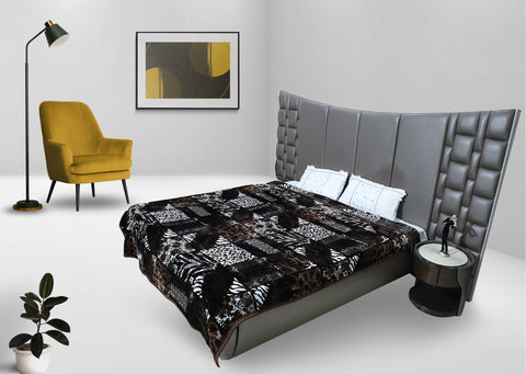 RIAN Tiger Print Mink Blanket for Double Bed( Multi Color ) RIAN Tiger Print Mink Blanket for Double Bed( Multi Color )