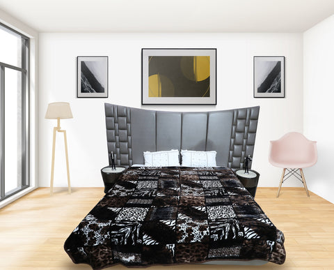 RIAN Tiger Print Mink Blanket for Double Bed( Multi Color ) RIAN Tiger Print Mink Blanket for Double Bed( Multi Color )