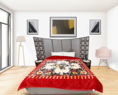 RIAN Super Soft Cloudy Floral Design Blanket for Double Bed (Multi Color)