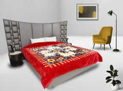 RIAN Super Soft Cloudy Floral Design Blanket for Double Bed (Multi Color)
