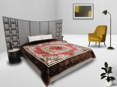 RIAN Super Soft Coral Floral Design Heavy Blanket for Double Bed (Multi Color)