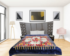 RIAN Super Soft Cloudy Floral Design Blanket for Double Bed (Multi Color)