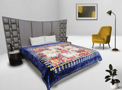 RIAN Super Soft Cloudy Floral Design Blanket for Double Bed (Multi Color)
