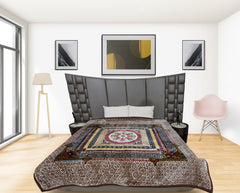 RIAN Super Soft Square Floral Design Heavy Blanket for Double Bed (Multi Color)