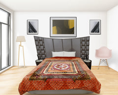 RIAN Super Soft Square Floral Design Heavy Blanket for Double Bed (Multi Color)