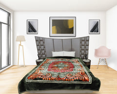 RIAN Super Soft Coral Floral Design Heavy Blanket for Double Bed (Multi Color)