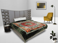 RIAN Super Soft Coral Floral Design Heavy Blanket for Double Bed (Multi Color)
