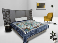 RIAN Super Soft Coral Floral Design Heavy Blanket for Double Bed (Multi Color)