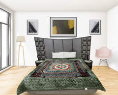 RIAN Super Soft Square Floral Design Heavy Blanket for Double Bed (Multi Color)