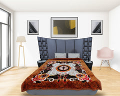 RIAN Super Soft Circle Floral Design Blanket for Double Bed (Multi Color)