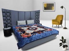 RIAN Super Soft Circle Floral Design Blanket for Double Bed (Multi Color)