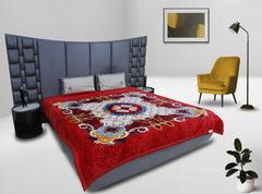 RIAN Super Soft Circle Floral Design Blanket for Double Bed (Multi Color)