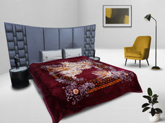 RIAN Ultra Soft Luxurious Warm Indian Garden Print Mink Blanket Double Bed for Heavy Winter - Multicolor