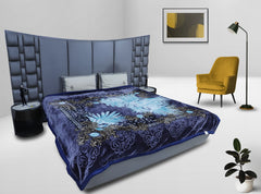 RIAN Ultra Soft Luxurious Warm Indian Garden Print Mink Blanket Double Bed for Heavy Winter - Multicolor