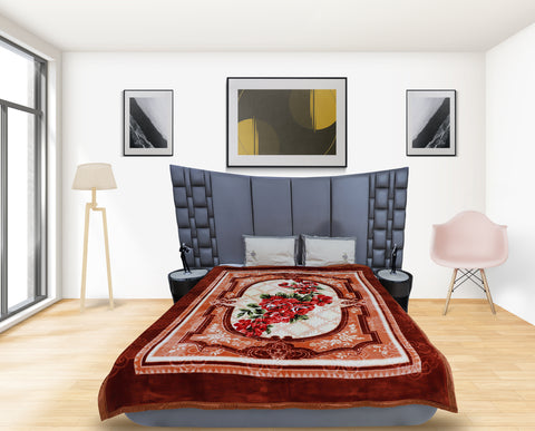 RIAN Super Soft Celero Floral Design Blanket for Double Bed (Multi Color)