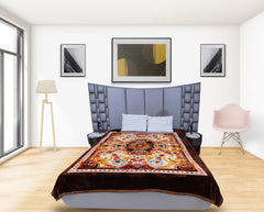 RIAN Super Soft Daisy Floral Design Blanket for Double Bed (Multi Color)
