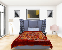 RIAN Super Soft Daisy Floral Design Blanket for Double Bed (Multi Color)