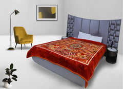 RIAN Super Soft Daisy Floral Design Blanket for Double Bed (Multi Color)