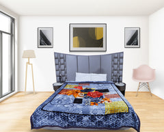 RIAN Super Soft Orchid Floral Design Heavy Blanket for Double Bed (Multi Color)