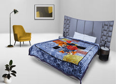 RIAN Super Soft Orchid Floral Design Heavy Blanket for Double Bed (Multi Color)