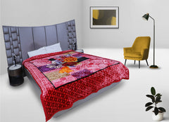 RIAN Super Soft Orchid Floral Design Heavy Blanket for Double Bed (Multi Color)