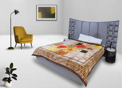 RIAN Super Soft Orchid Floral Design Heavy Blanket for Double Bed (Multi Color)