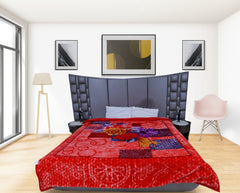 RIAN Super Soft Orchid Floral Design Heavy Blanket for Double Bed (Multi Color)