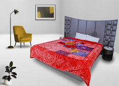 RIAN Super Soft Orchid Floral Design Heavy Blanket for Double Bed (Multi Color)