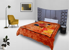 RIAN Super Soft Orchid Floral Design Heavy Blanket for Double Bed (Multi Color)