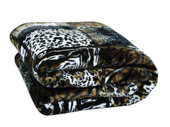 RIAN Tiger Print Mink Blanket for Double Bed( Multi Color )