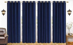 RIAN Solid Blackout Curtain for Door (Blue)