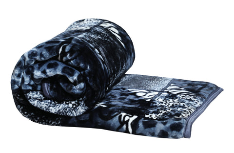 RIAN Tiger Print Mink Blanket for Double Bed( Multi Color )