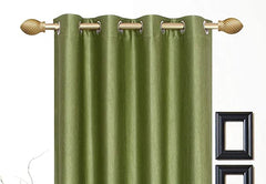 RIAN Solid Blackout Curtain for Door ( Green )