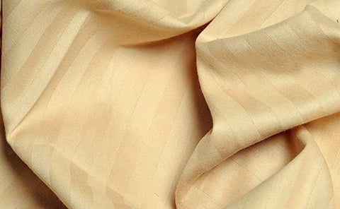 RIAN Home Decor 210 TC Glace Cotton Satin Stripes Plain Color Bedsheet for Double Bed