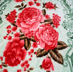 RIAN Ultra Soft Luxurious Warm Indian Rose Floral Mink Blanket Single Bed for Mild Winter 2.5kg-Multicolor (230cm X 150 cm)