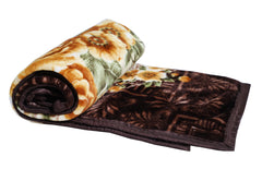 RIAN Super Soft Lotus Floral Design Blanket for Single Bed (Multi Color)