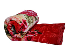 RIAN Super Soft Lotus Floral Design Blanket for Single Bed (Multi Color)