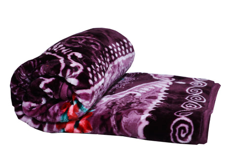 RIAN Super Soft Winter Floral Design Heavy Blanket for Single Bed (Multi Color)