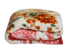 RIAN Ultra Soft Luxurious Warm Indian Rose Floral Mink Blanket Single Bed for Mild Winter 2.5kg-Multicolor (230cm X 150 cm)