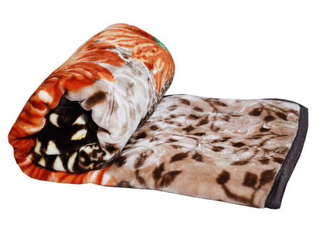 RIAN Ultra Soft Luxurious Warm Indian Dahlia Mink Blanket Single Bed for Mild Winter 2.5kg-Multicolor(230cm X 150 cm)