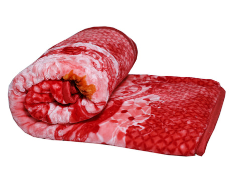 RIAN Ultra Soft Luxurious Warm Indian Rose Floral Mink Blanket Single Bed for Mild Winter 2.5kg-Multicolor (230cm X 150 cm)