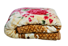 RIAN Ultra Soft Luxurious Warm Indian Rose Floral Mink Blanket Single Bed for Mild Winter 2.5kg-Multicolor (230cm X 150 cm)