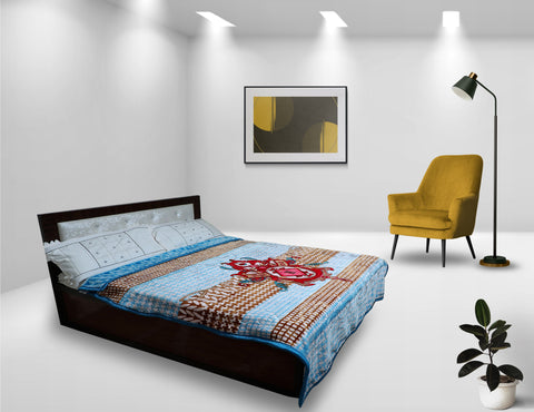 RIAN Ultra Soft Luxurious Warm Indian Sword Mink Blanket Single Bed for Mild Winter 2.5kg-Multicolor (230cm X 150 cm)