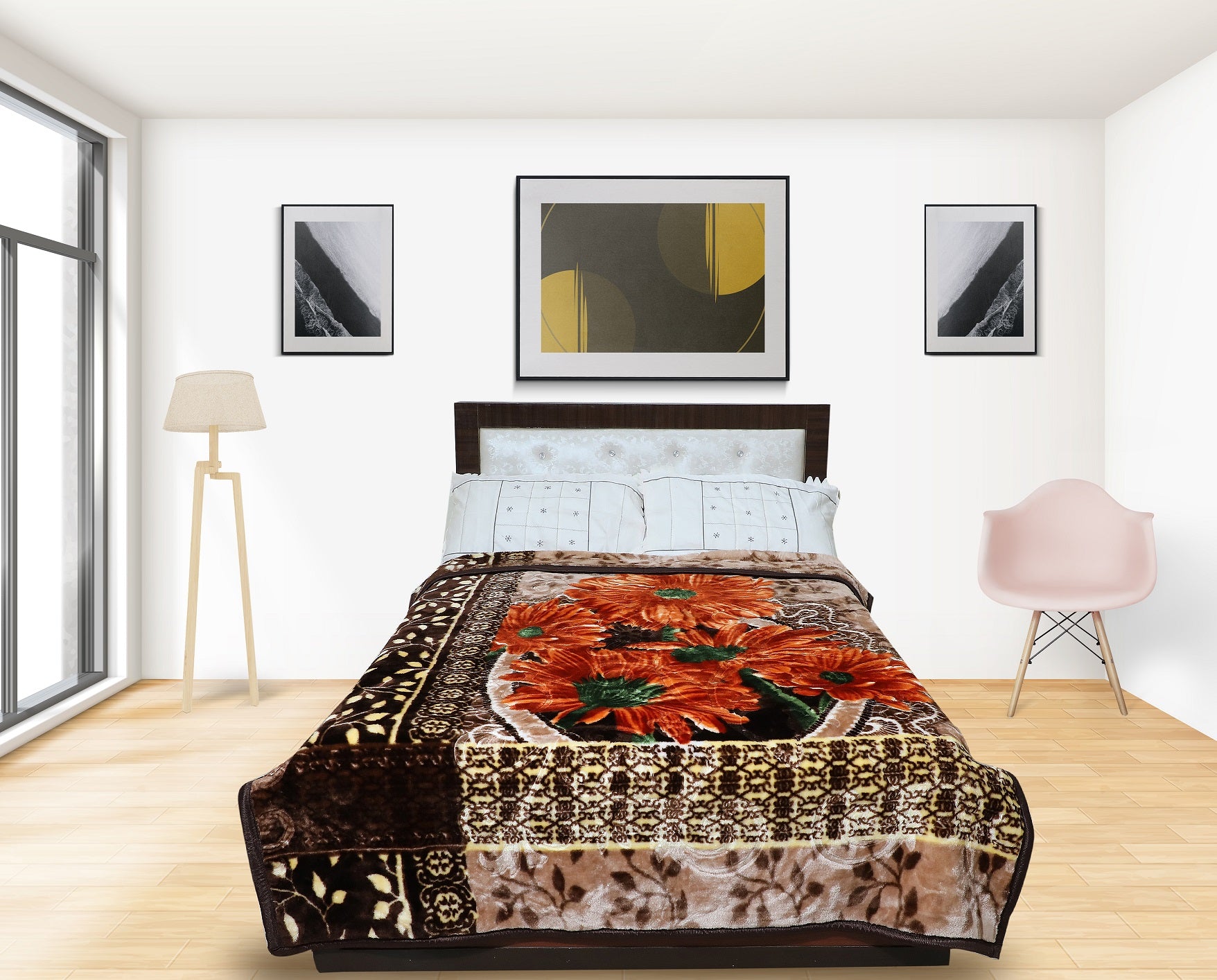 RIAN Ultra Soft Luxurious Warm Indian Dahlia Mink Blanket Single Bed for Mild Winter X 150 cm) Coffee kg