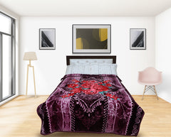 RIAN Super Soft Winter Floral Design Heavy Blanket for Single Bed (Multi Color)