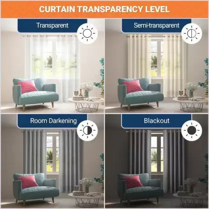 RIAN Polyester Semi Transparent Door Curtain