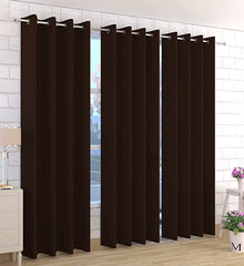 RIAN Solid Blackout Curtain for Door (Brown)